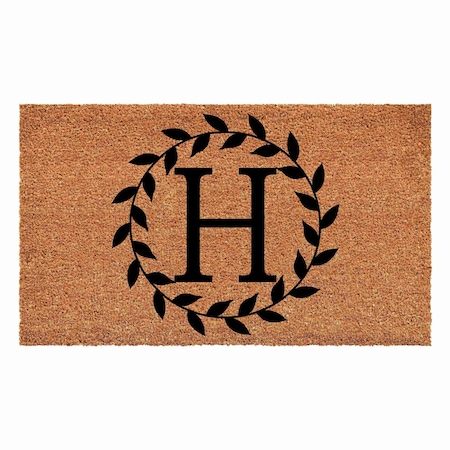 Calloway Mills Monogram Door Mat, Black, Natural, 30 in W x 48 in L 108203048H